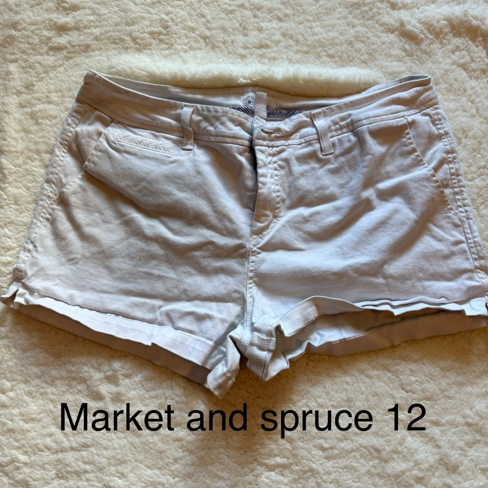 Market & Spruce Light Gray Jean Shorts